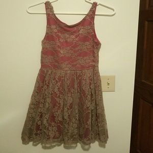 Pink and lace modcloth party dress